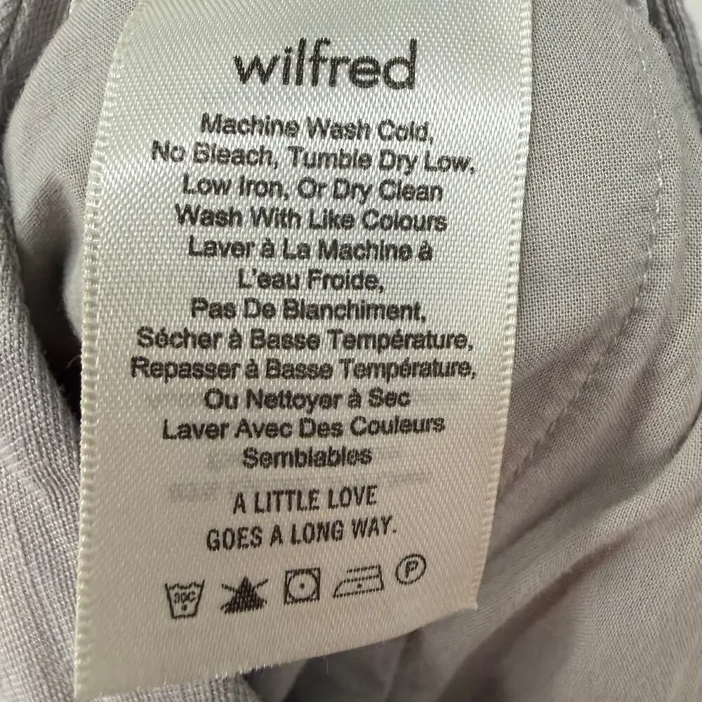Wilfred Aritzia Jallade  Trouser Pants Womens 0 Brownish Gray High Rise